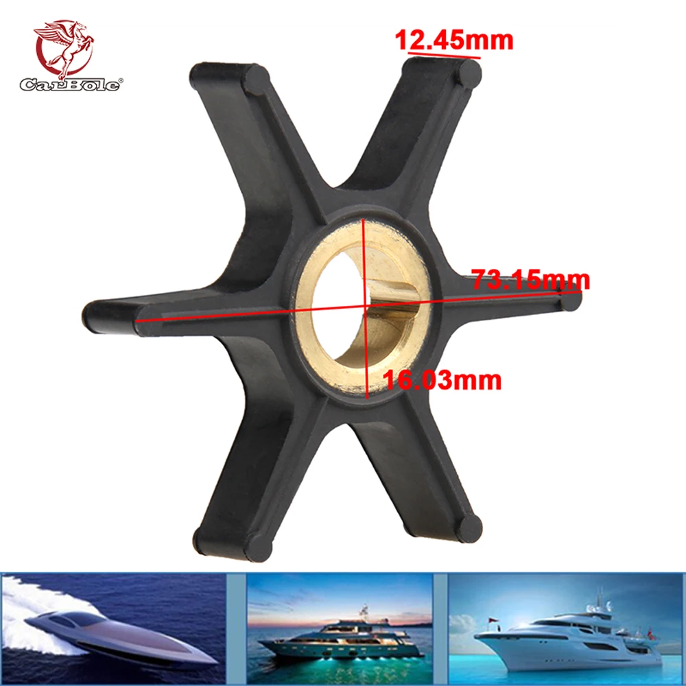 

CARBOLE Outboards Engine Water Pump Impeller 47-85089-10 Fit For Mercury 25-50HP Marine Outboard Motor 6 Blades Boat Accessories