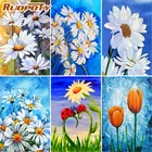 RUOPOTY DIY картина по номерам Цветок Картина на холсте Раскраска по номерам для взрослых и детей, домашний декор, акриловые краски