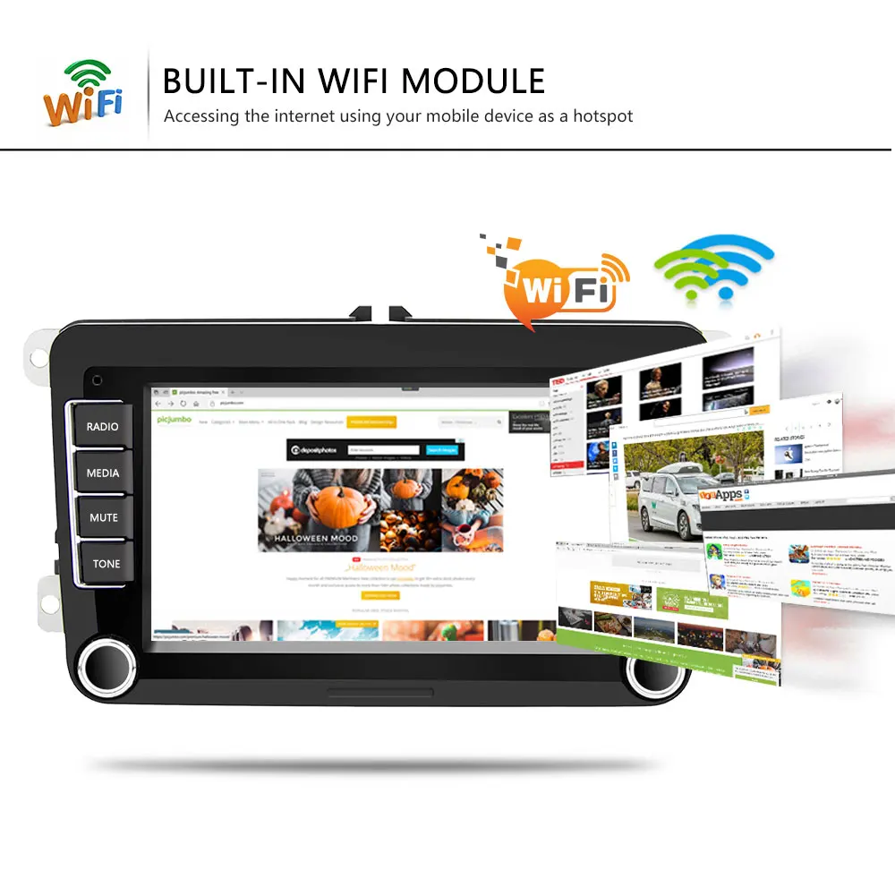 AMPrime 7 &quotGPS Автомобильный мультимедийный плеер Android авто радио для