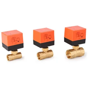 Электрический шаровой клапан, DN15-25 в перем. Тока, 3 провода, двухстороннее управление, латунная резьба, стабильный моторизованный шаровой клапан