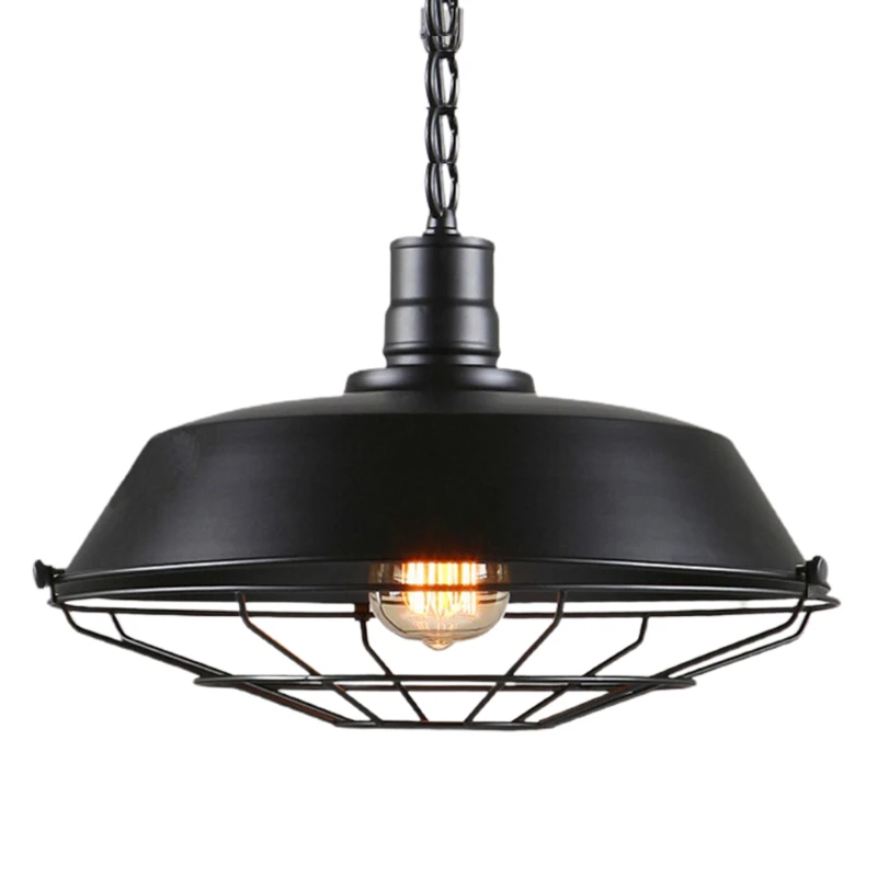 

Y1UD Loft Style Vintage Pendant Lamp Light Industrial Retro Iron Hanging Ceiling Lamp