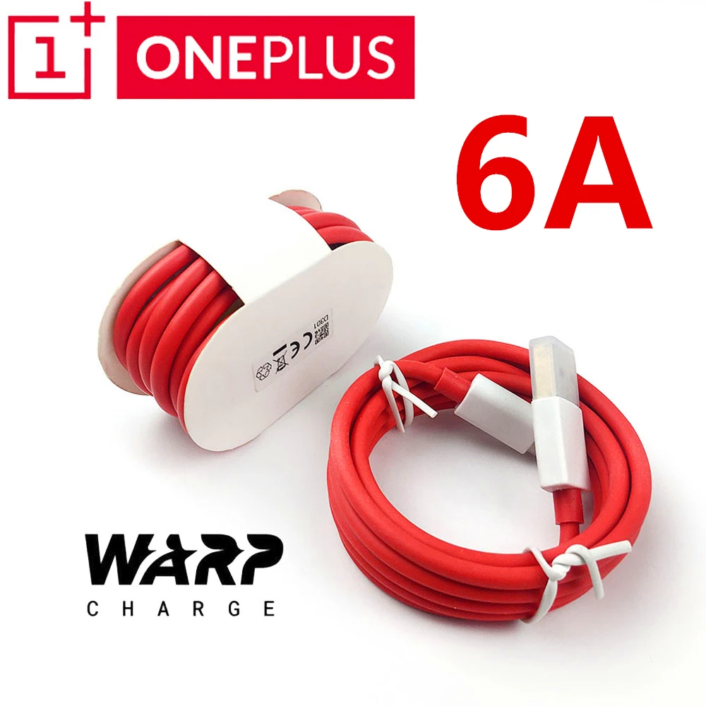Оригинальный зарядный кабель Oneplus 8 Pro Warp 6A USB Type C для быстрой зарядки и передачи