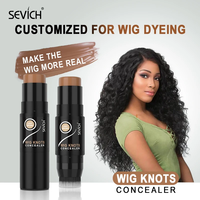 

Sevich Wig Knots Fast Concealer Hairline Easy Color Dyeing Stick Waterproof Sweatproof Customized for Wigs Frontal and Part