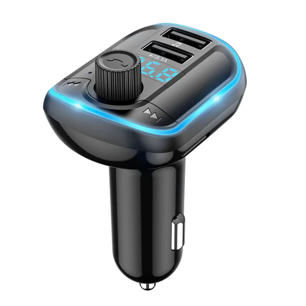 

Универсальный Автомобильный Bluetooth 5,0 передатчик гарнитура AUX Стерео FM MP3 передача