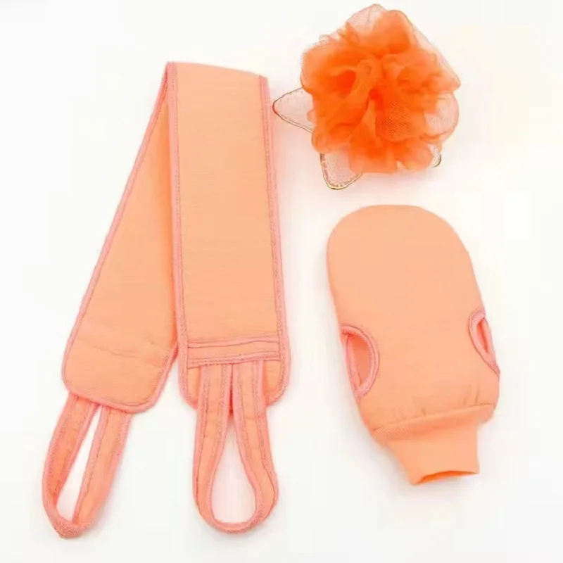 

High quality latest bath gloves shower SPA exfoliating double-sided bath gloves full body clean scrub gloves