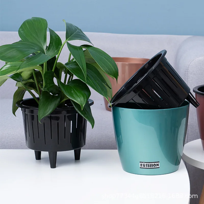 Цветочный горшок автоматический поглощающий воду пластиковый для растений