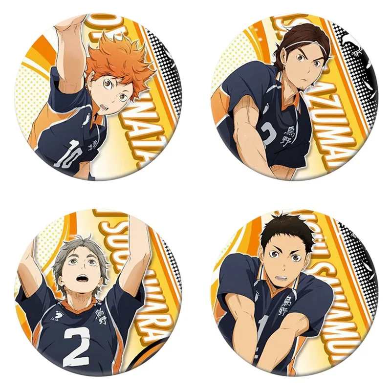 1 шт манга Haikyuu! Значки для косплея Брошь-булавка 58 мм коллекция японских аниме