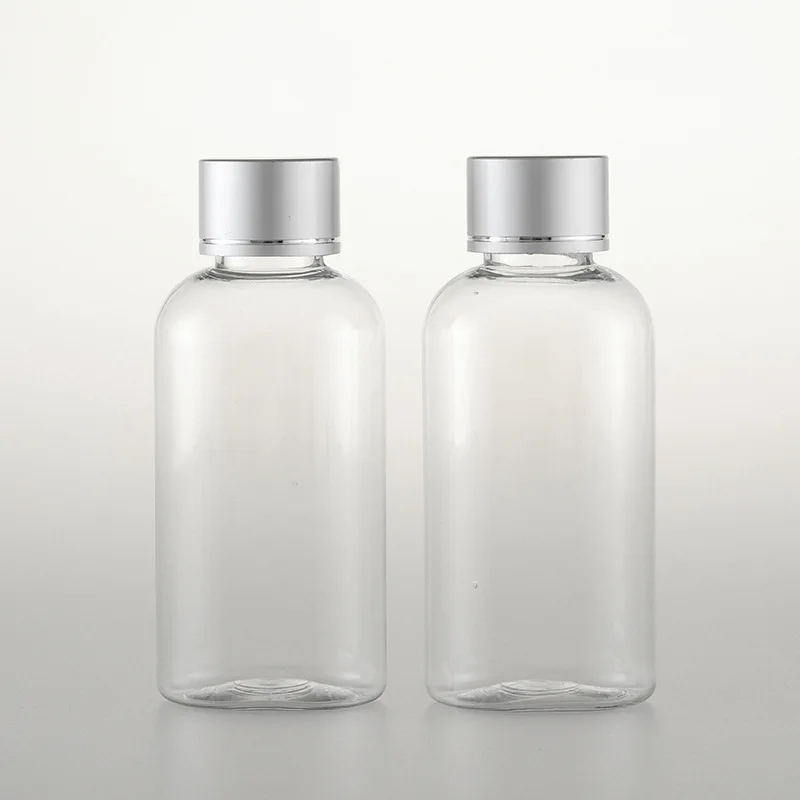 

50pcs 50ml Empty Clear Shampoo Shower Gel Pet Cosmetic Cream Liquid Container Makeup Refillable Facial Cleanser Bottles