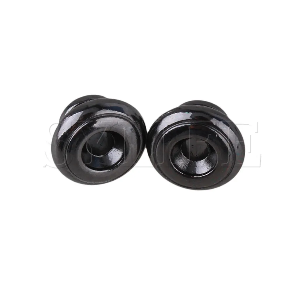 Черная хромированная пара ремешков для гитары кнопки булавки баса | Спорт и