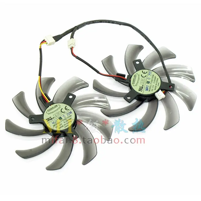 Компьютер PC Видеокарта кулер вентиляторы EVERFLOW T129215sm 95 мм DC 12V 0.25A для видеокарты VGA