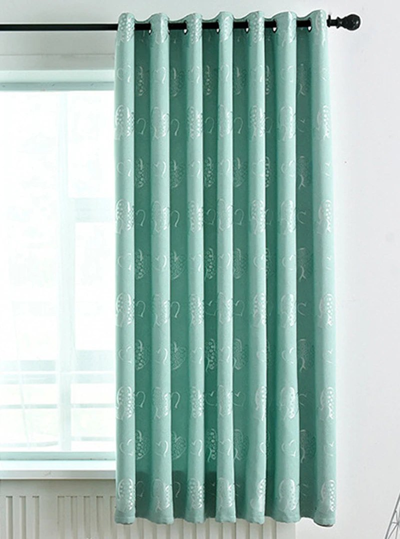 as picture Charm Love Heart Jacquard Curtain For Living Room Cartoon Blue Door Cabinet Small Window Treatment Drapes PC033C - Цвет: as picture