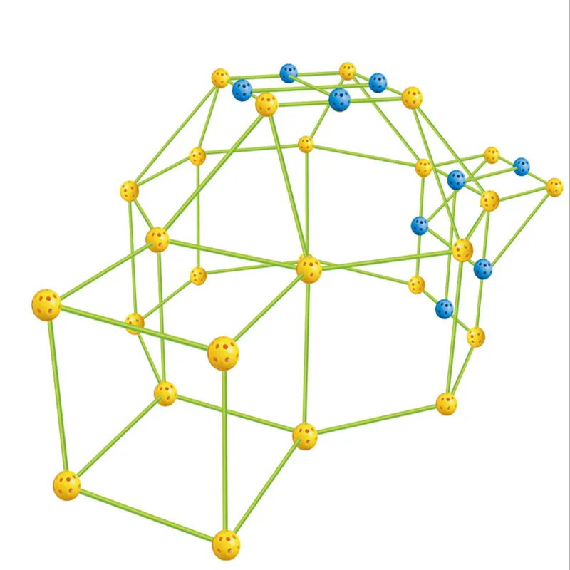 

Kids Fort Building Kit DIY 3D Construction Build Castles Tents Rocket Tunnels Magination Cultivation Play House Assemble Toy Set