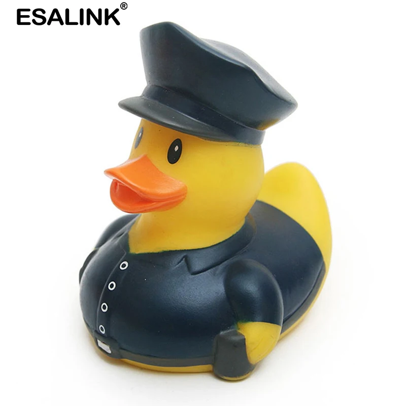 ESALINK 9 см детские игрушки для ванной Полицейская униформа плавающая утка