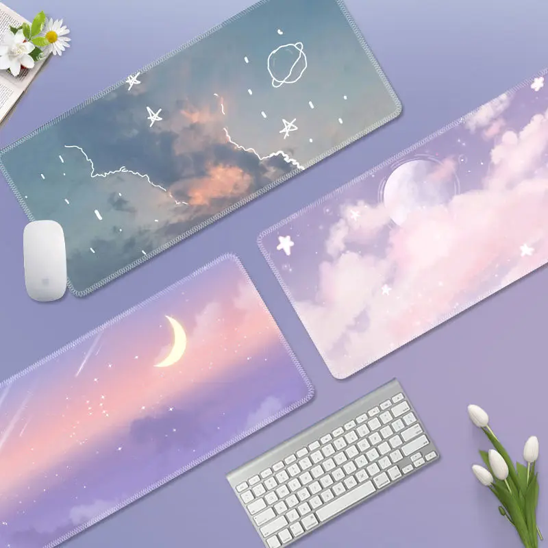 

Cute Mousepad Large Game Mousepad Computer Desk Pads Locking Edge Table Mat Desk for Teen Girls for Bedroom Kawaii Mouse Pad
