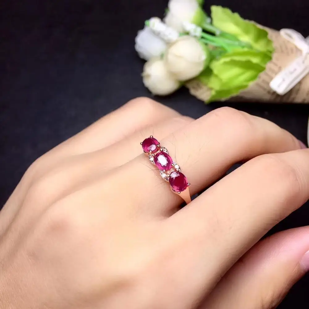 MeiBaPJ натуральный Новый Горящий голубь кровь красный рубин драгоценный камень 3