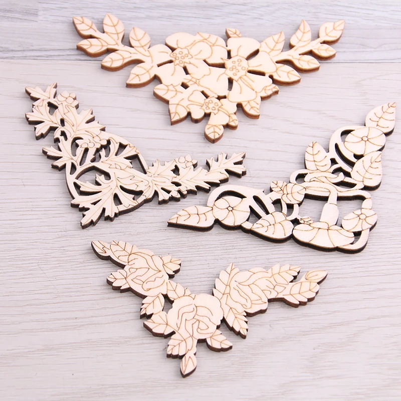 Сладкий колокольчик 16 шт Смешанные книжные уголки деревянные украшения для