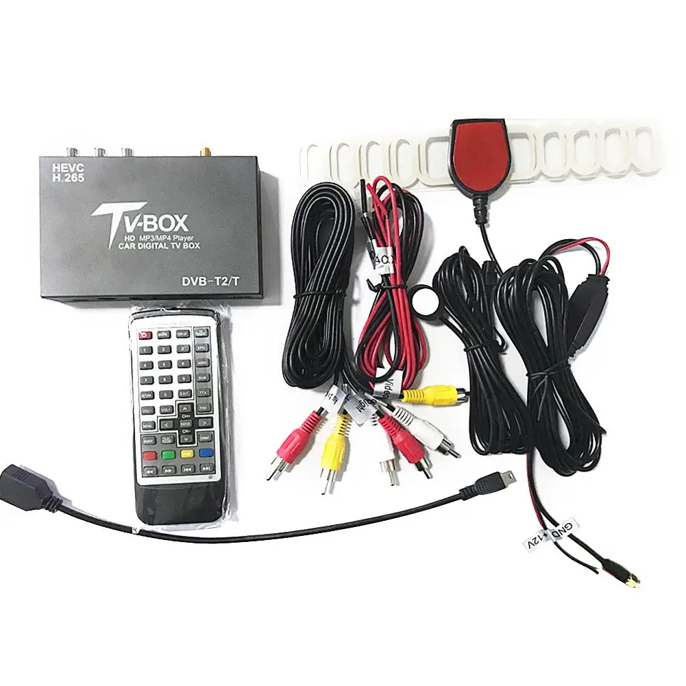 High-speed CAR Digital TV Box DVB-T2 / T Supports H.265 Decoding Dual Tuner With Two Active Antennas Receiver SET TOP BOX | Автомобили и