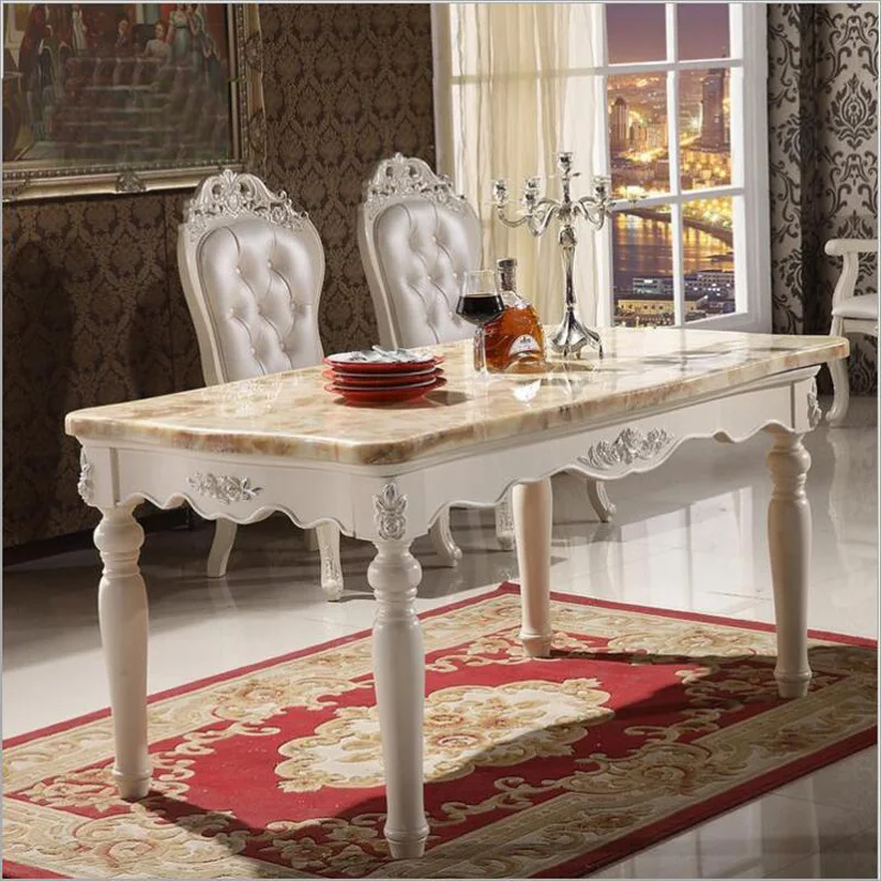 Modern Style Table 100% Solid Wood Italy Luxury Dining Set 6 chairs o1103 | Мебель