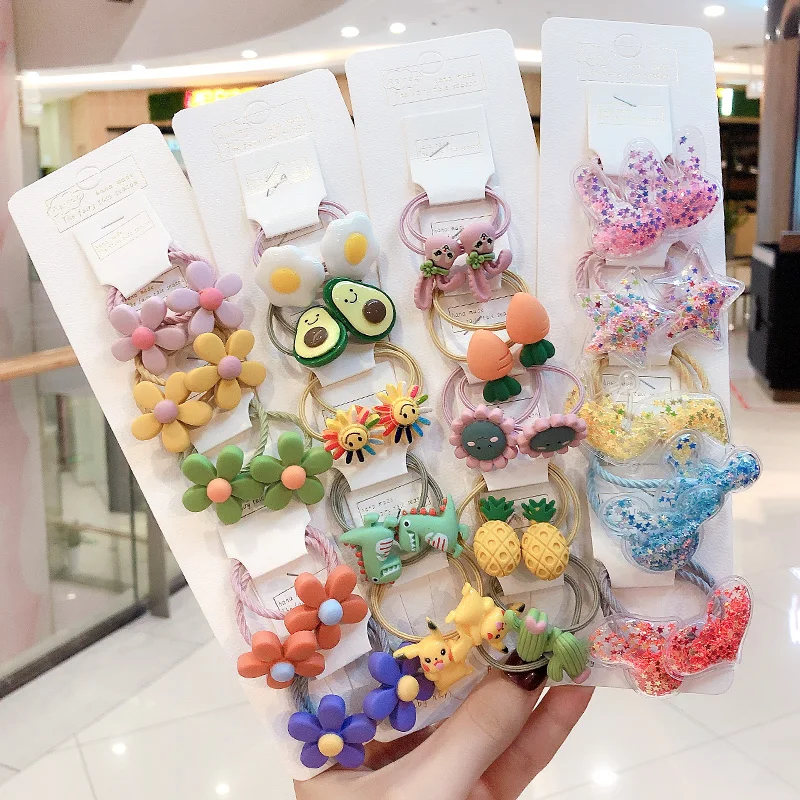 

Cute Cartoon Princess Flower Elastic Hair Rubber Bands Accessories Gift Children Girls Kids Tie Hair Scrunchies Holder Headdress