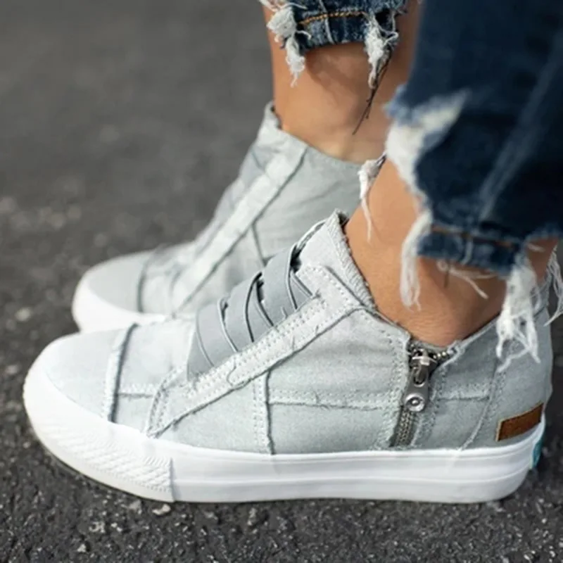 Summer Women's Vulcanized Shoes Sneakers Fashion Canvas Women Casual Shoes Comfortable Breathable Flats Shoes 35-43