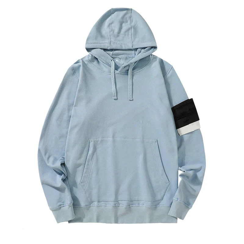 

2021 new men's sweater jacket lengthened hooded pullover line hip-hop street jumper rock basic classic