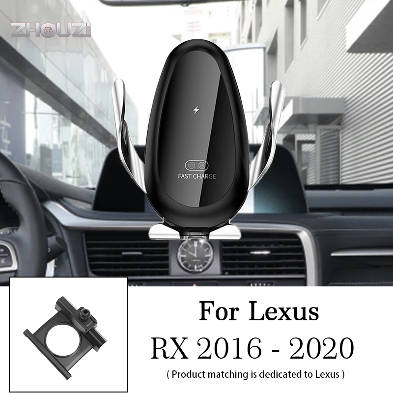

Car Wireless Charger Car Mobile Phone Holder Air Vent Mounts Stand Bracket For Lexus RX RX300 RX450h 2016-2020 Auto Accessories