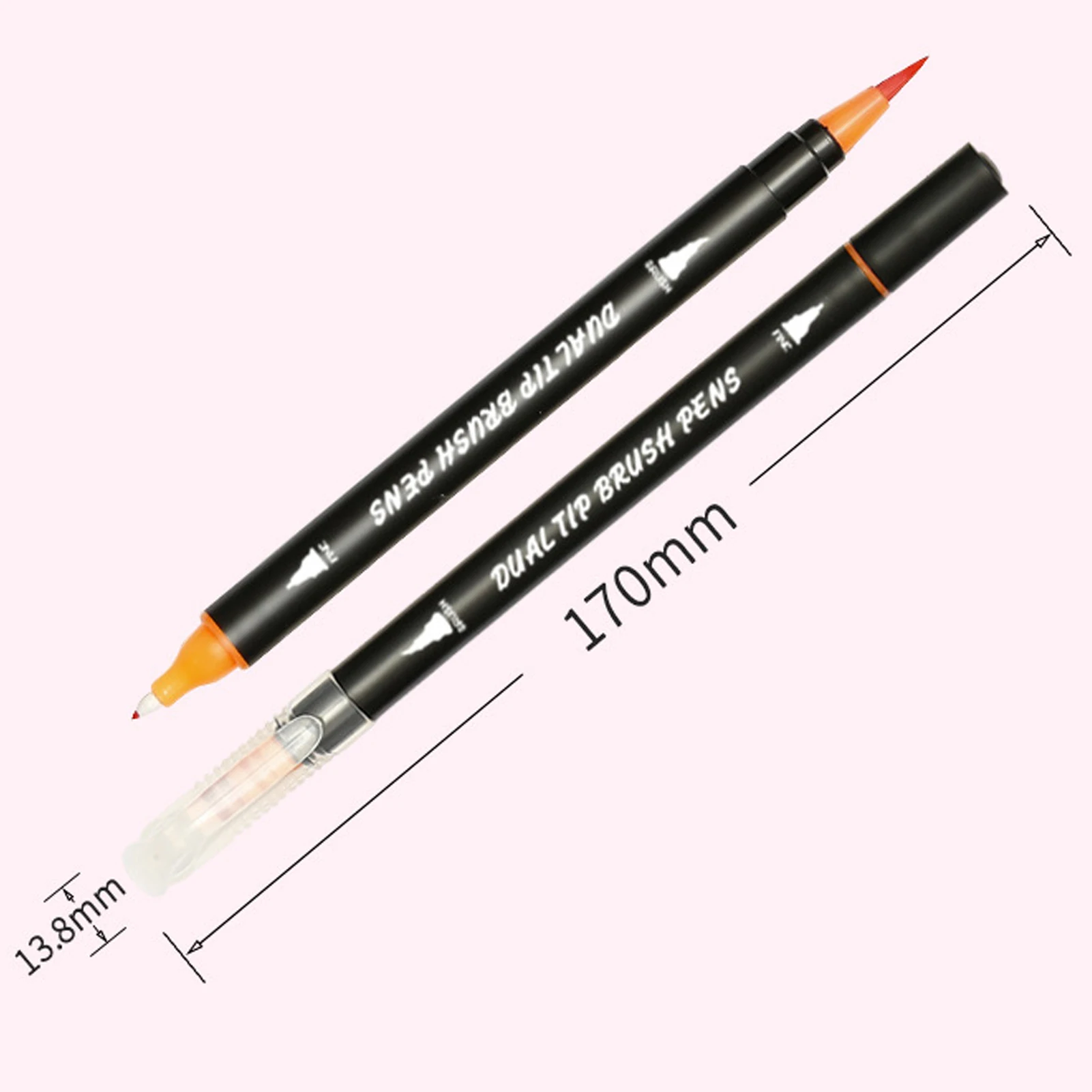 

Watercolor Pens, Brush Felt Tip Pens Art Markers, Water Based Highlighter Pen for Calligraphy Drawing 24-color Hook Line Marker