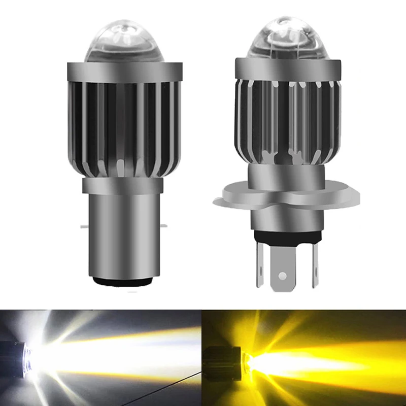 

1Pc Motorcycle Headlight LED Bulb H6 H4 Scooter Light Auxiliary Modified Lamp
