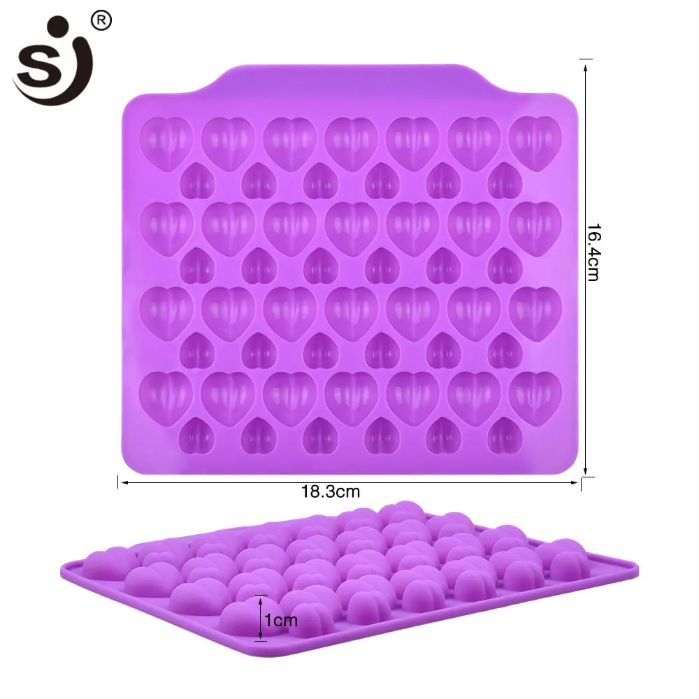 Силиконовая форма SJ в форме сердца 3d формы для шоколада рождественские конфеты