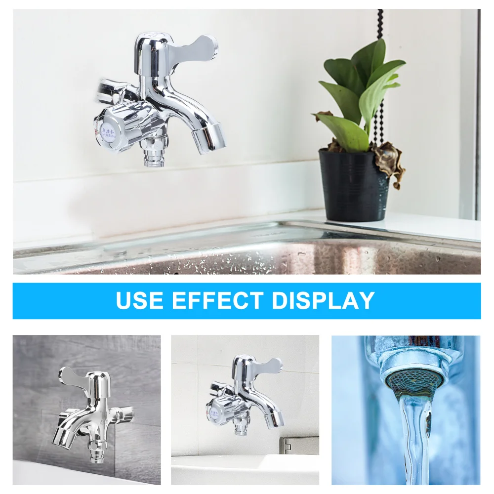 

Household Bathroom Dual-outlet 2-in-1 (Silver)