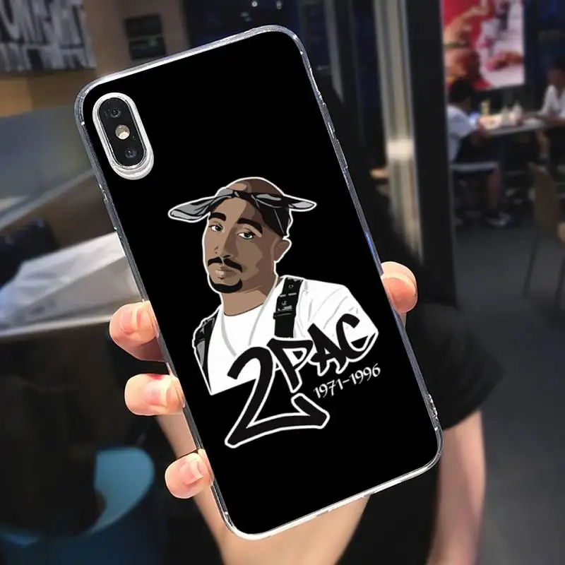 

American rapper 2pac Phone Case Transparent soft For iphone 5 5s 5c se 6 6s 7 8 11 12 plus mini x xs xr pro max