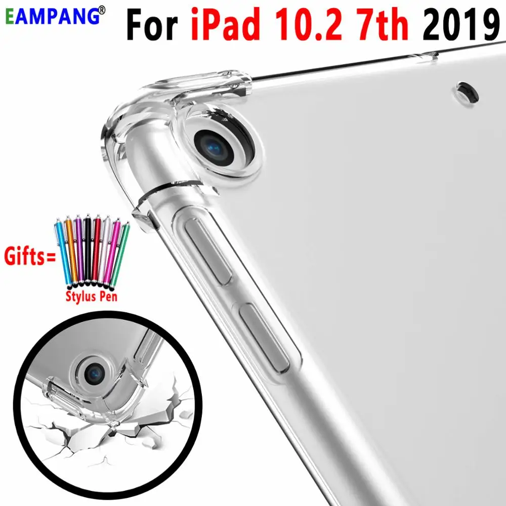 Для iPad 10,2 Чехол ударопрочный мягкий чехол из термополиуретана и силикона для Apple iPad 10,2 7th поколения A2200 A2198 A2232 A2197 Funda