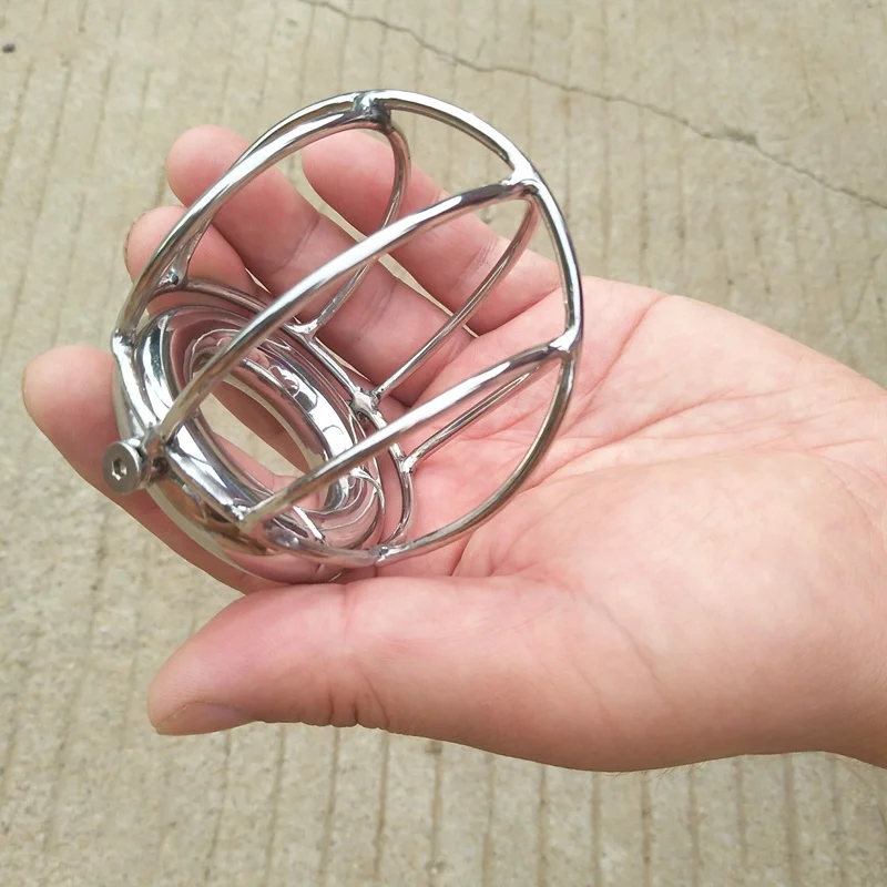 Мужской кулон из нержавеющей стали Мошонка кольцо с подшипником пустотелая