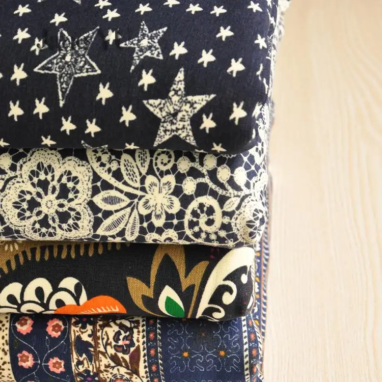 Осенняя и зимняя утолщенная трикотажная не пуховая ткань теплая одежда пижамы