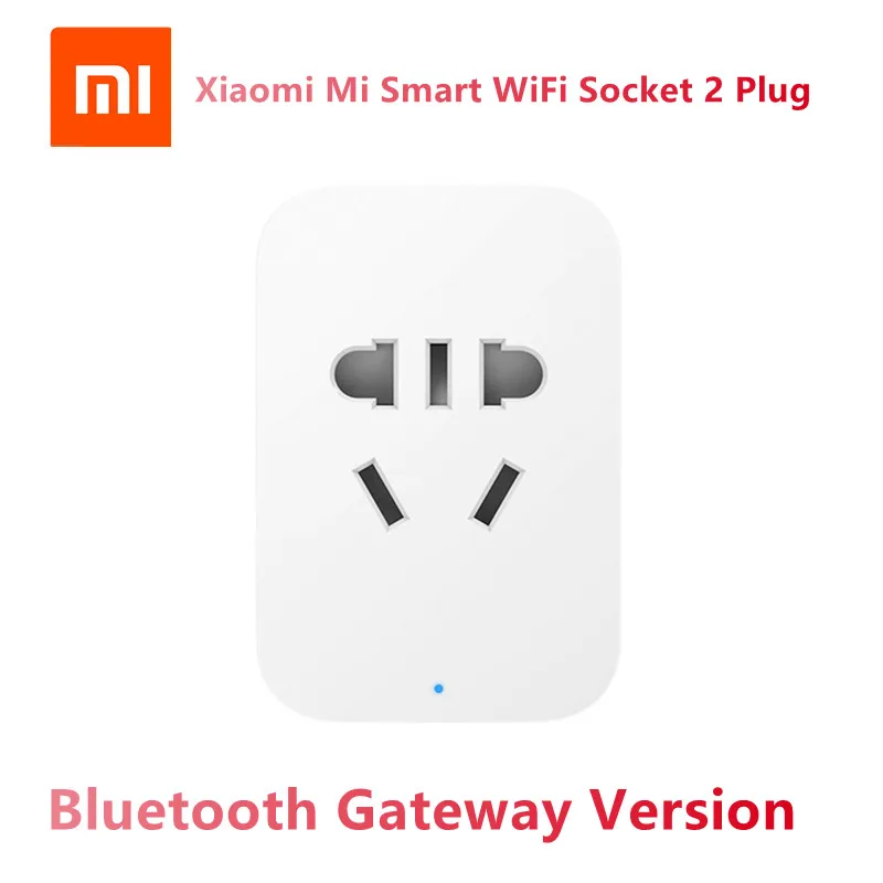 

Xiaomi Mi Smart WiFi Socket 2 Plug Bluetooth Gateway Version Remote Control Work with Xiaomi Smart Home Mijia Mi Home APP