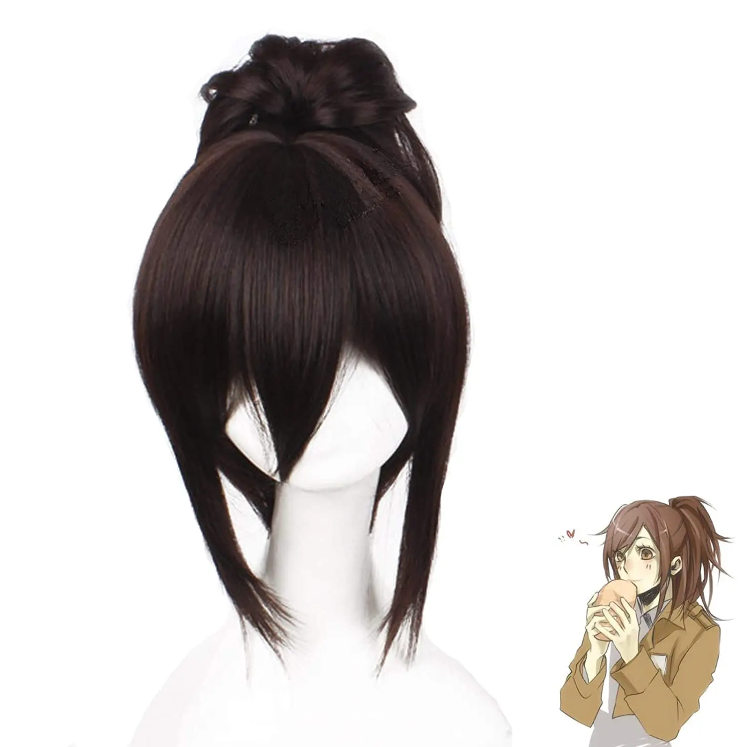 

CosNoble Sasha Braus Wig Anime Attack on Titan Cosplay Costume Long Black Hair