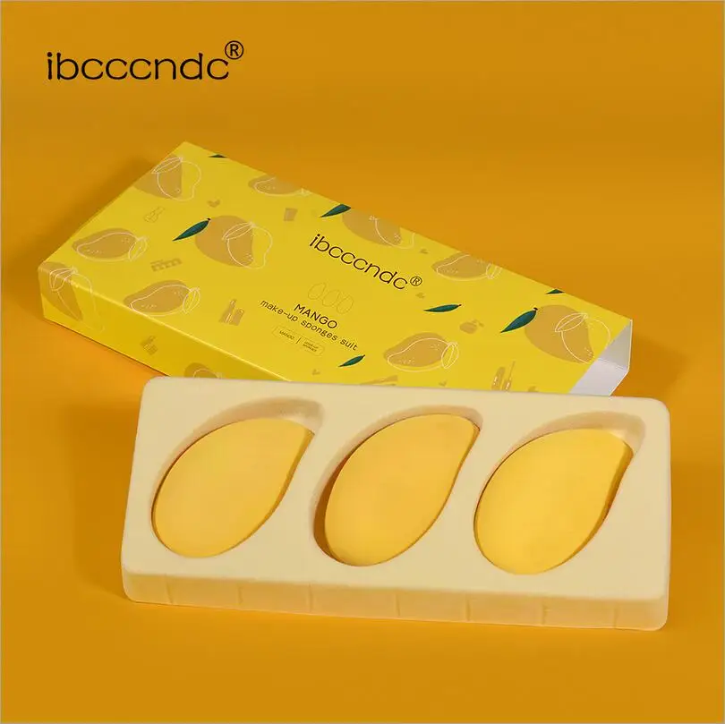 Ibcccndc Маленькое Манго Слойка Для Макияжа Не Ешьте Пудру Губка Яйцо Макияж T1361