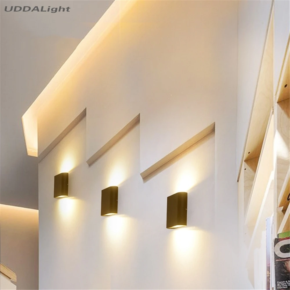 Настенный светильник 12 Вт 6 настенный из алюминиевого закаленного стекла