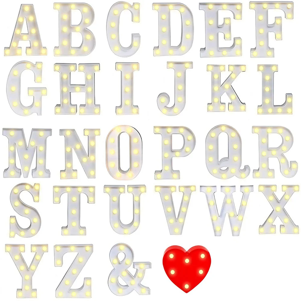 Светящиеся буквы алфавита сделай сам 26 дюймов 0-9 светильник ночник с цифрами 3D