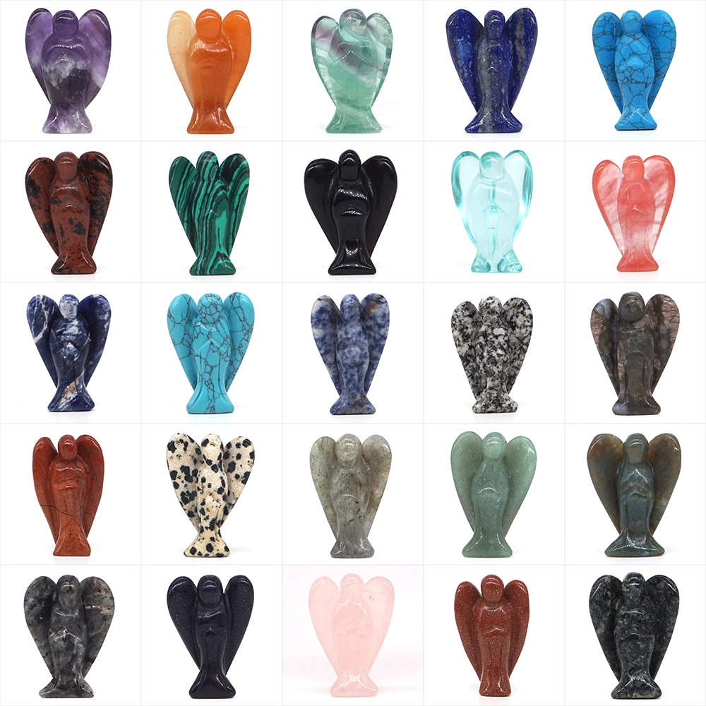 Оптовая продажа 1 5 &quotАнгел статуя резьба по камню натуральный драгоценный