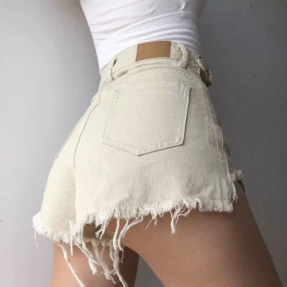 Шорты из денима женские с широкими штанинами винтажные джинсовые короткие брюки