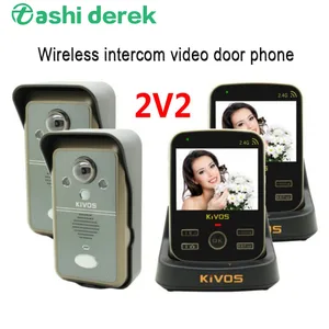 electric door opener lock access control 2v2 intercom system door phone video viewer system for office apartment home security free global shipping