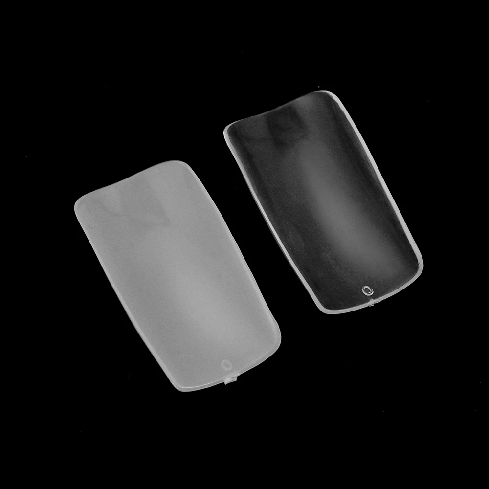 10 размеров эллипс Короткие Прозрачные натуральные французские накладные ногти с