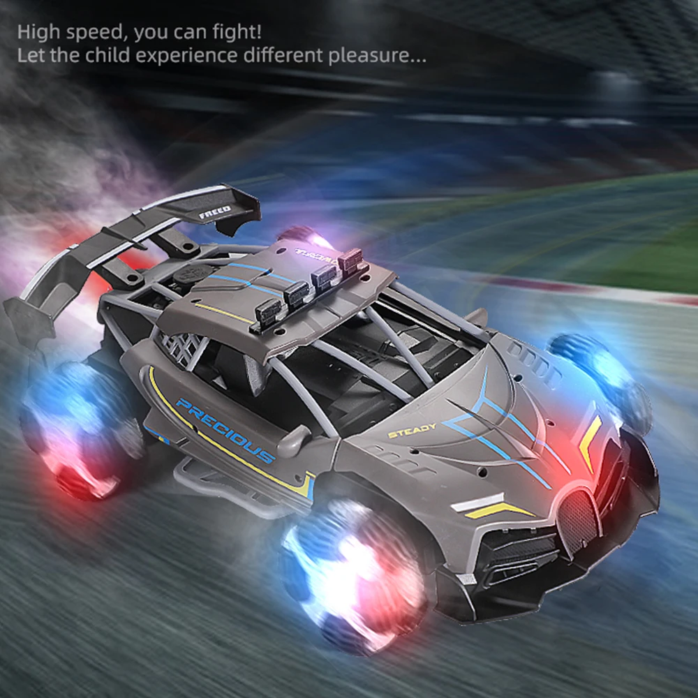

High-Speed Wireless 2.4GRemote Control Car Wheels With Lights Drifting in Place, Light Spray Automatic Demonstration Toys