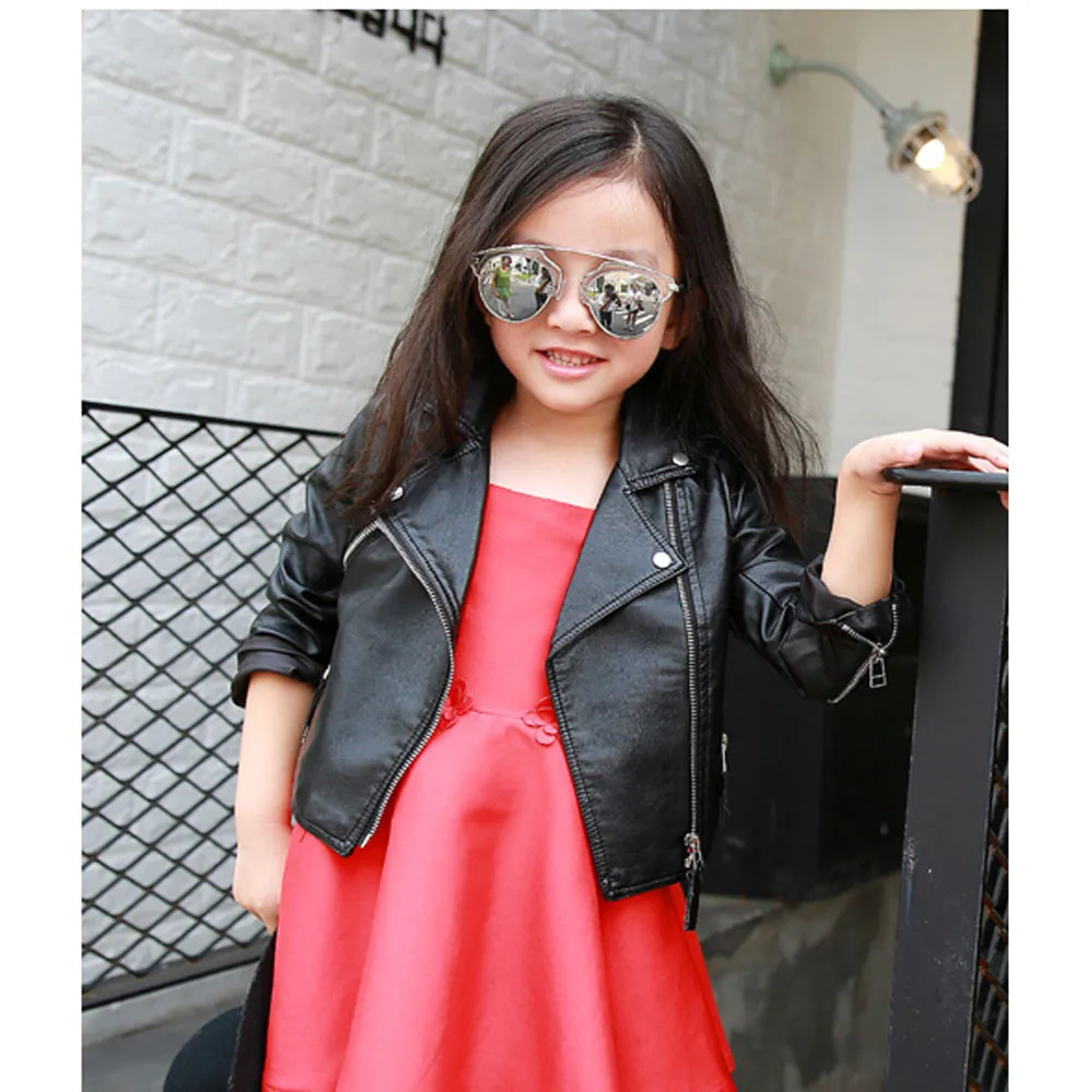 Куртка для девочек на молнии с надписью лацканами | Детская одежда и обувь