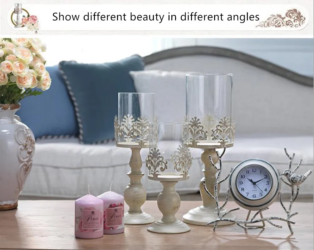 S Cube Stand Candle Candlestick Metal Base Craft Large Glass  Wedding Candle Holders