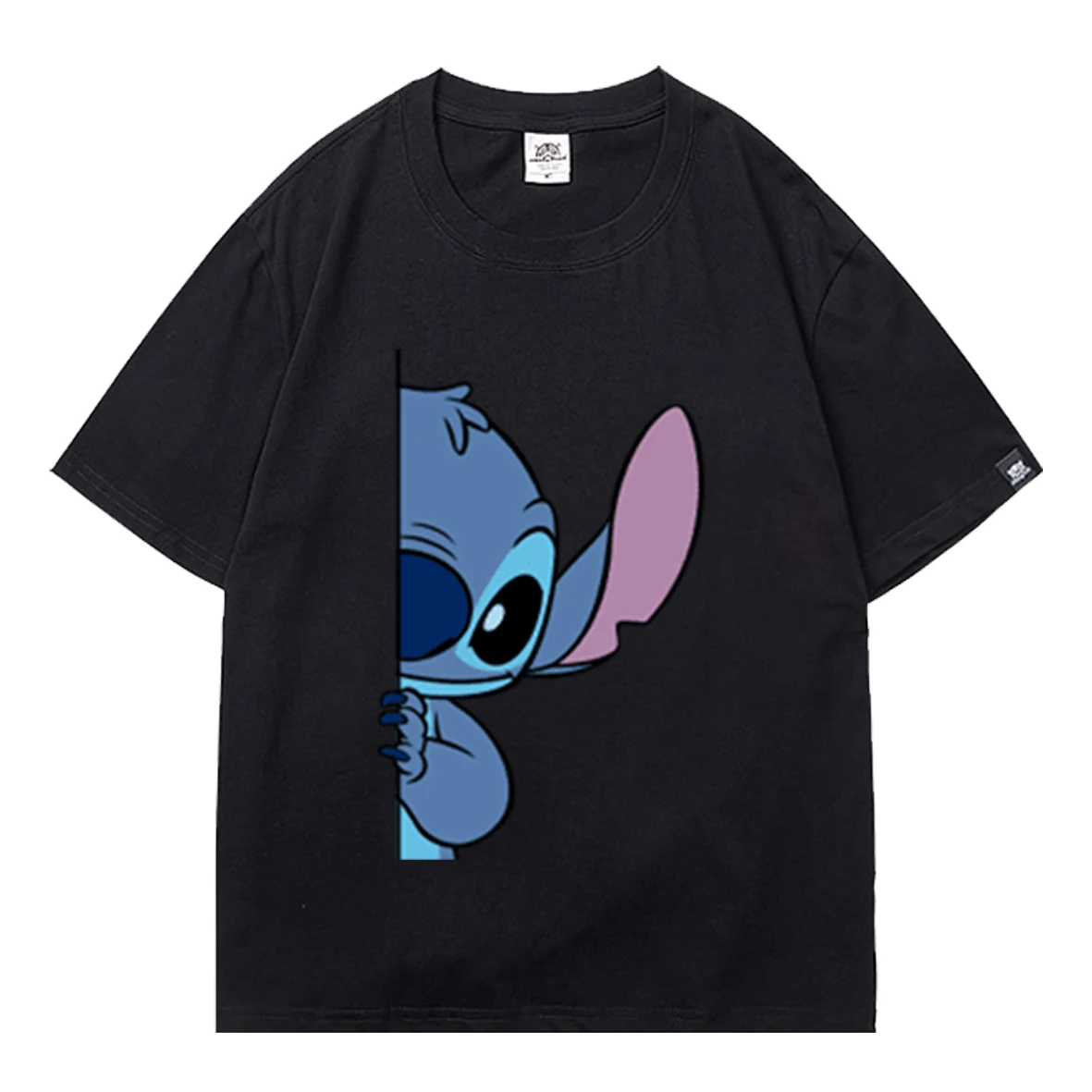 

Stitch Cute Print Girls T-Shirt Harajuku Kawaii Womens T-shirt Top Girl Cartoon Costume Casual 2021 Summer Ladies Top TShirt