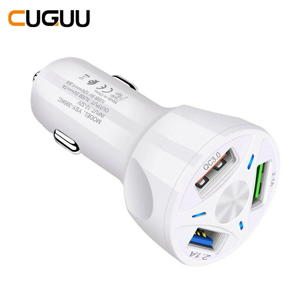 USB Автомобильное зарядное устройство QC 3 0 Быстрая зарядка для Samsung автомобильные