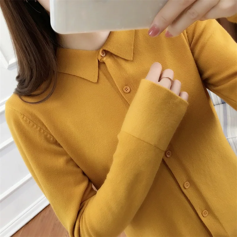 Женский кашемировый свитер с лацканами теплый мягкий Повседневный Кардиган