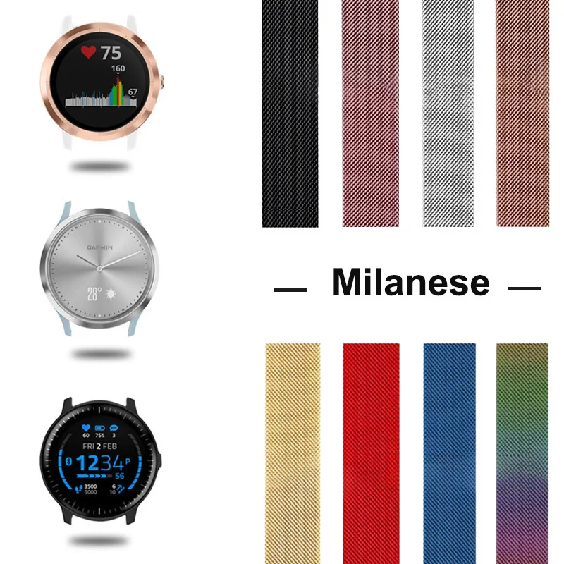 Металлический ремешок Garmin Vivoactive 3 для Vivoactive3 4/Vivomove HR/Forerunner 645 Смарт Браслет часы